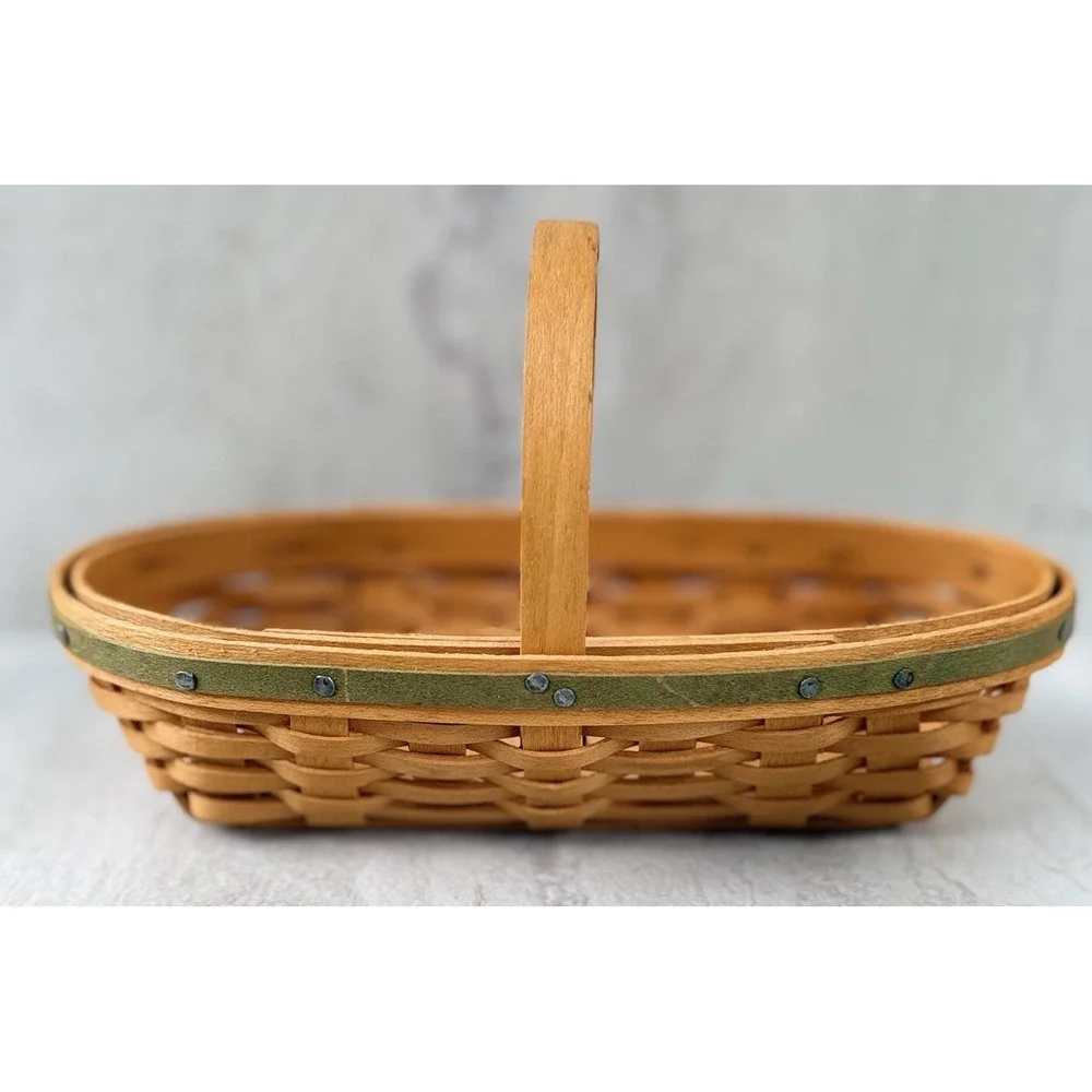 2005 Longaberger Collectors Club Miniature PEONY Basket + 2 Flower Pots #7617